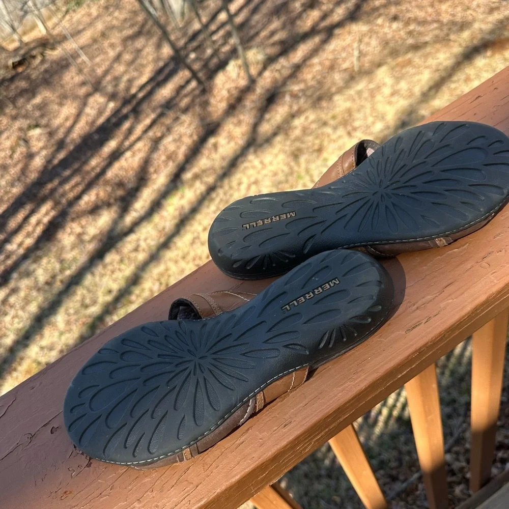 Merrell brown leather sandals - Picture 6 of 8